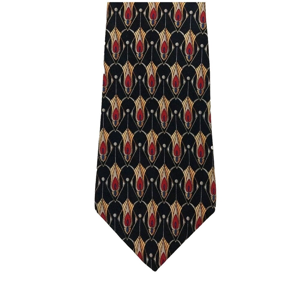 Robert Talbott Studio Mens Necktie‎ Silk USA Designer Geometric Paul Simon
